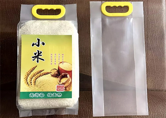стойка риса 5kg 10kg вверх по упаковке еды кладет 8 сторон в мешки загерметизировала прокатанный