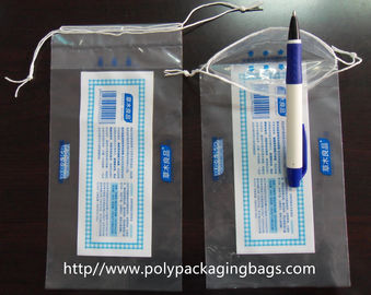 Персонализированные ясные полиэтиленовые пакеты Дравстринг ХДПЭ/ЛДПЭ для упаковки одежды
