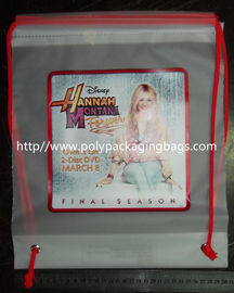 Ясные полиэтиленовые пакеты Drawstring для навсегда DVD Hannah Монтаны