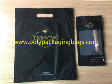 Черный слишком большой хьюмидор сигары кладет Resealable Ziplock в мешки к открытому и близкая сигара большой емкости Humidified сумки