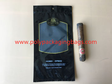 Классические черные сумки хьюмидора сигары с окном 4-6 Моистуризинг свежие - держащ размер 13,5 * 25км