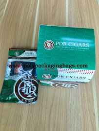 Сумки хьюмидора сигары коробки дисплея напечатанные зеленым цветом БОПП