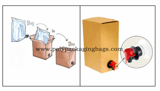 Многоразовая сумка BIB сумки алюминиевой фольги хранения жидкости двойного слоя в сумках коробки для вина