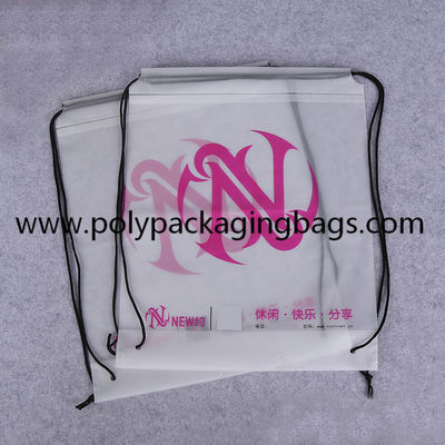 Biodegradable замороженный рюкзак Drawstring CPE пластиковый печатая таможню размера
