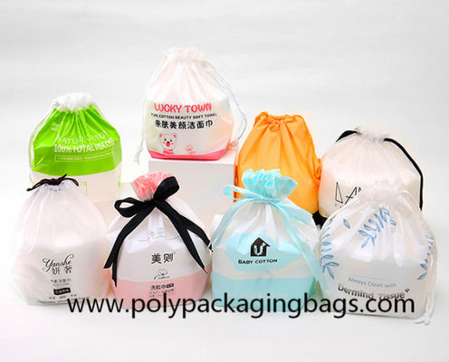 Замороженные ленты LDPE CPE сумки Drawstring белой пластиковые для упаковки закусок