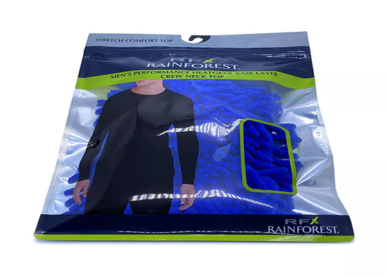 Сумка застежка-молнии пластиковой упаковки одежды поли с крюком вешалки Biodegradable