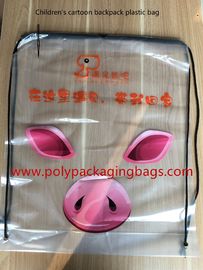 Большой белый рюкзак мультфильма подарка пластикового мешка прозрачной пластмассы для продвижения