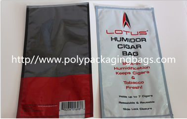 выполненная на заказ напечатанная сумка пластиковой сигары упаковывая/сумка хьюмидора сигары с сползенным замком застежка-молнии