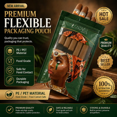 Cigar Humidor Bags Made with Foodgrade TPU PE Featuring Ziplock Design Offering Airtight Storage and Humidity Maintenance