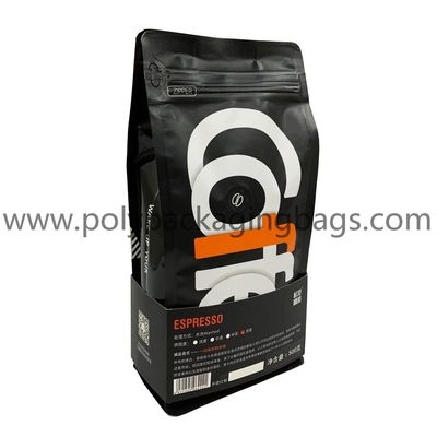 Изготовленная на заказ молния логотипа напечатала пластиковые штейновые черные ziplock сумки для упаковки кофе