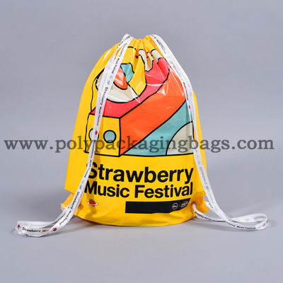 рюкзак Drawstring PE 40L 0.05mm пластиковый для полиэтиленовых пакетов Drawstring одежды