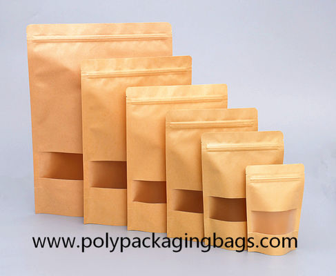 Biodegradable Ziplock бумажные мешки Kraft 140 микронов для еды высушенной кофе