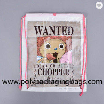 Сумки Drawstring сумки рюкзака веревочки двойного слоя CPE PE на открытом воздухе спорт пластиковые