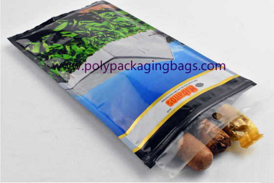 Печатание цветов сумки 7 Ресеалабле сигары молнии упаковывая с системой Хумидификатион