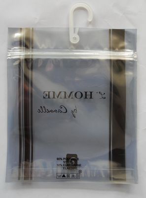 Намочите сумки доказательства поли с вешалками/замок крюка и застежка-молнии для нижнего белья/одежды людей