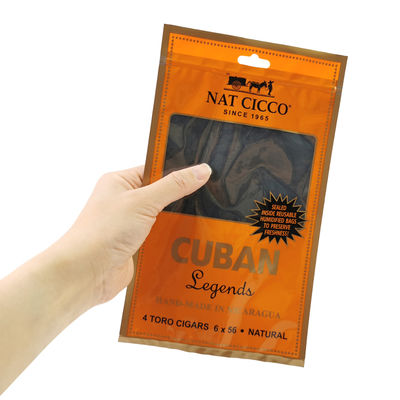 Дорожная сумка-хьюмидор для сигар с индивидуальной печатью, на 4-6 сигар, с увлажняющими пластиковыми пакетами и упаковочным пакетом для сигар