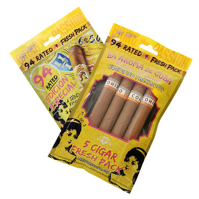 Заказ напечатанный Ziplock сигареты упаковка мешки сигареты Увлажненные пластиковые пакеты с гидратирующим слоем