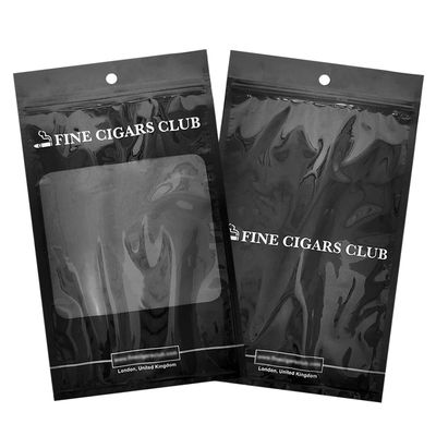 Самостоятельно разработанный пластиковый пакет для упаковки - мешки для сигар / мешок для сигар с влажностью с резьбой и окнами