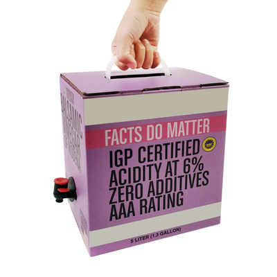 Заказ Алюминиевый Прозрачный Биб Сумка 5L Сок Упаковка Питье Сумка Вино Сумка в коробке