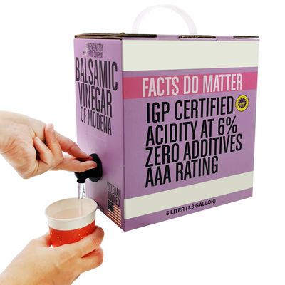 Заказ Алюминиевый Прозрачный Биб Сумка 5L Сок Упаковка Питье Сумка Вино Сумка в коробке