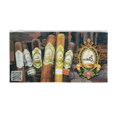 Маленькие пластиковые пакеты для сигар, пластиковые пакеты на молнии для увлажнения сигар, разработанные для удержания влаги и легкого повторного закрытия