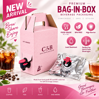Сертификат ISO Bag In Box пластиковый прямоугольный дизайн, подходящий для упаковки жидкостей в пищевых напитках и химическом секторе