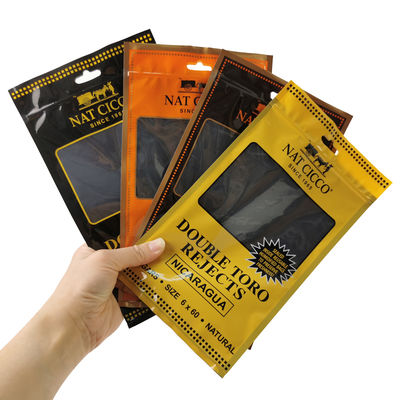 Индивидуальная упаковка табака Увлажнитель Пластиковые пакеты Увлажняемые сигарные хьюмидорные пакеты для 4-5 сигар с гигрометром и разделителем