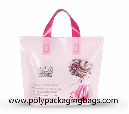 100 микронов пластиковых хозяйственных сумок с мягкими ручками петли